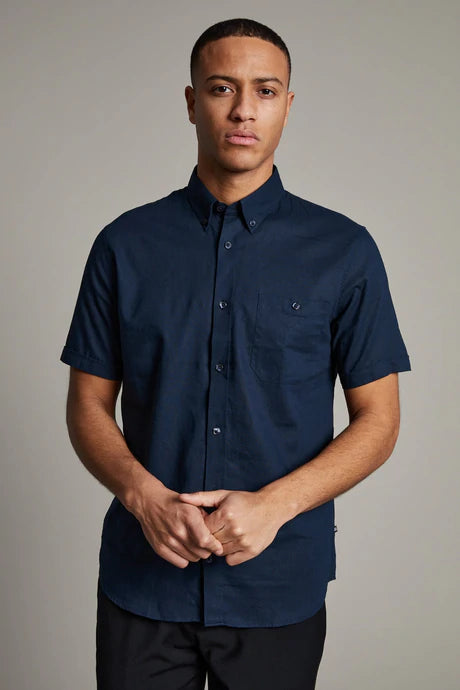 Matinique Short Sleeve Shirt in Navy color F.