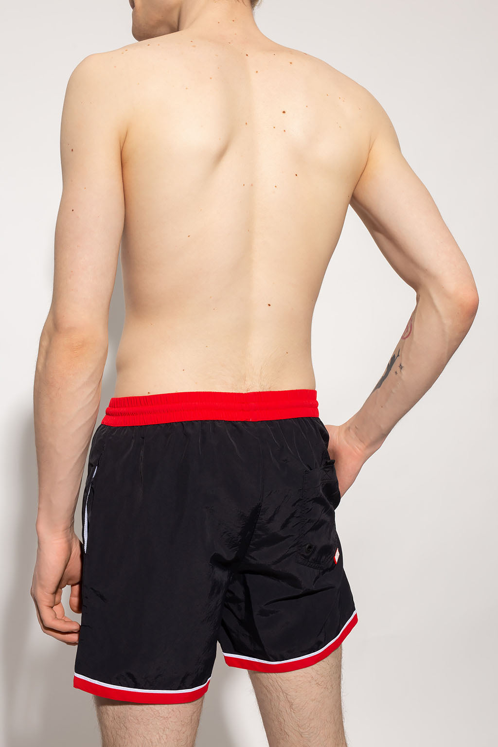 Maillot Wave Diesel De Couleur Noir/rouge Homme