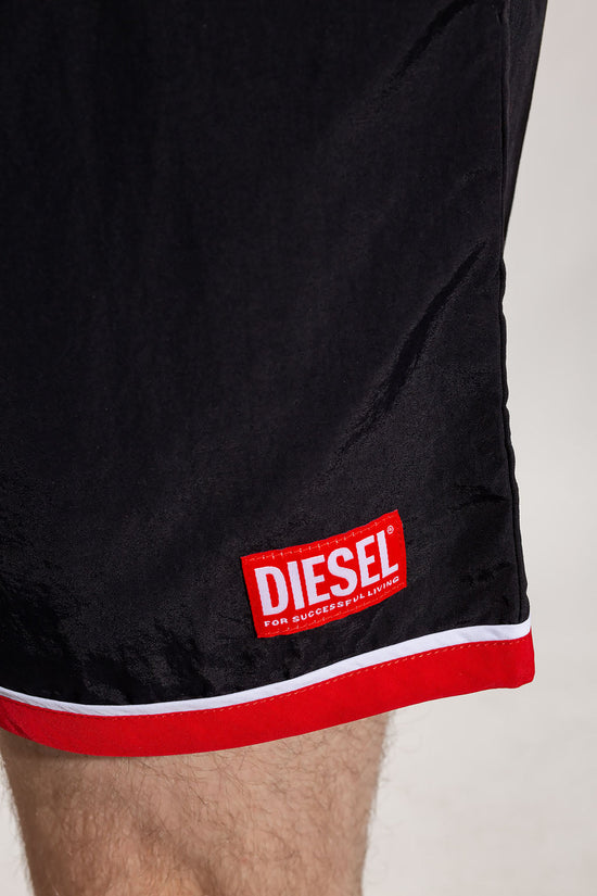 Maillot Wave Diesel De Couleur Noir/rouge Homme