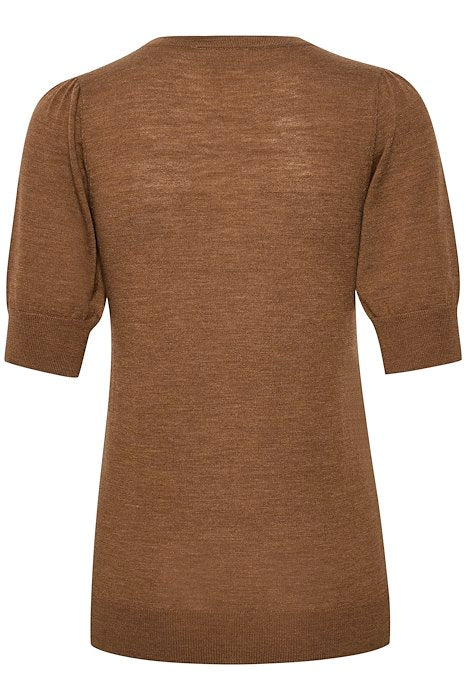 Chandail Manche Courte Merin Kaffe De Couleur Caramel Femme