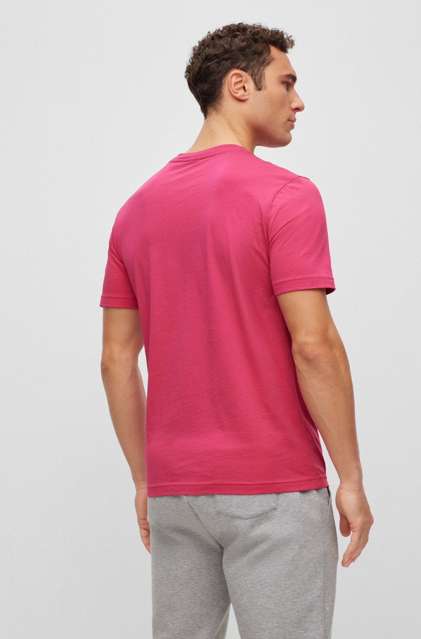 T-Shirt Hugo Boss de couleur Fushia