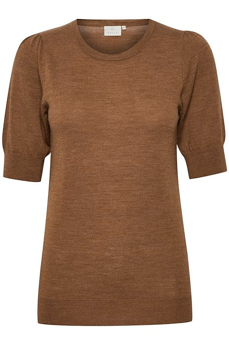 Chandail Manche Courte Merin Kaffe De Couleur Caramel Femme