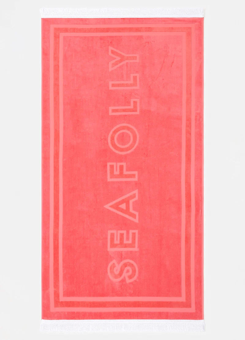 Serviette Seafolly de couleur Corail