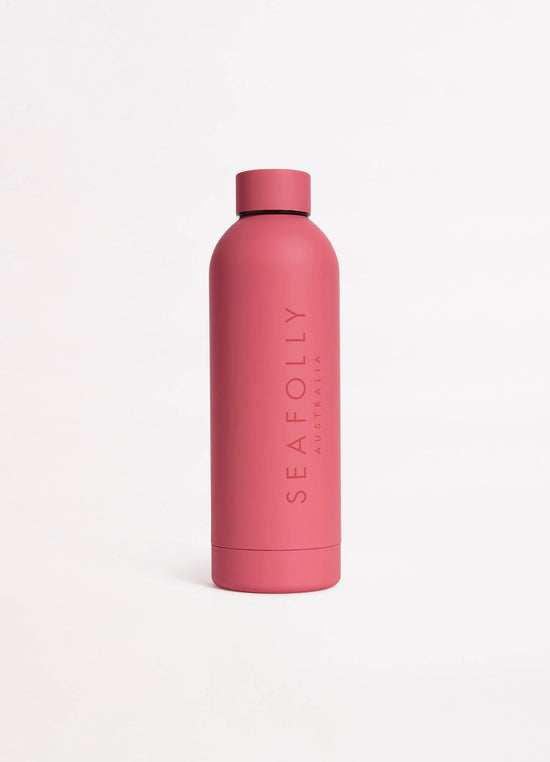 Seafolly Recyclable Water Bottle in Coral color