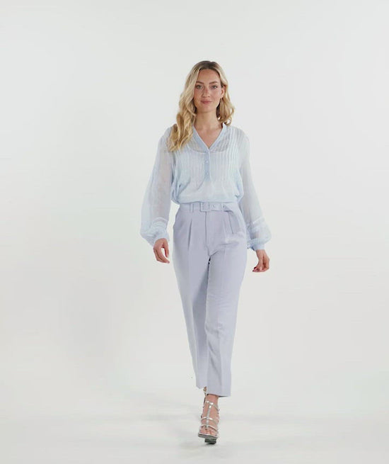 Load and play video in Gallery viewer, Esqualo blouse in Pale Blue
