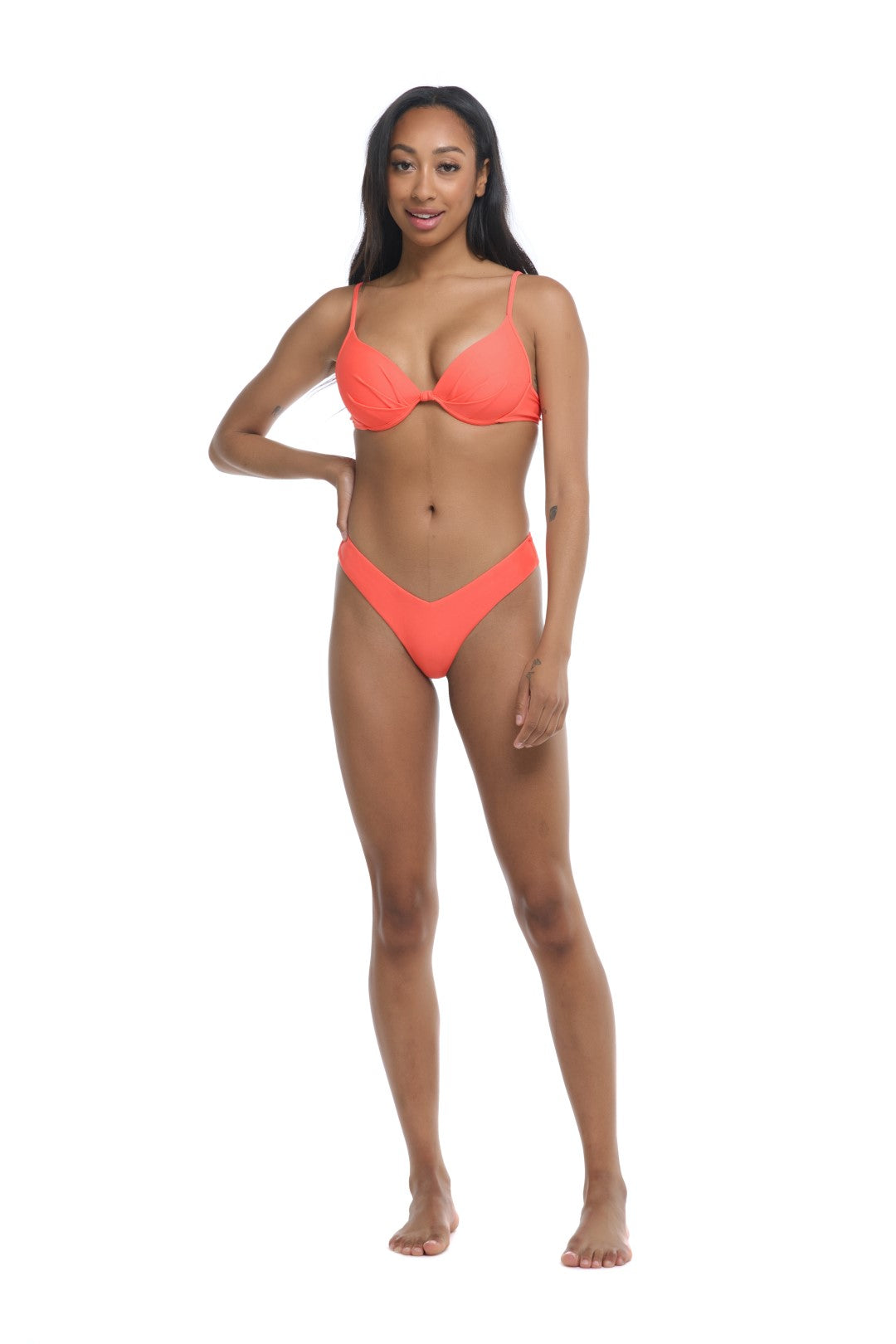 Kendal Body Glove stockings in Coral color