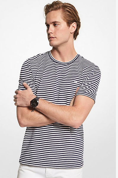 T-Shirt Rayé Michael Kors De Couleur Marine Homme