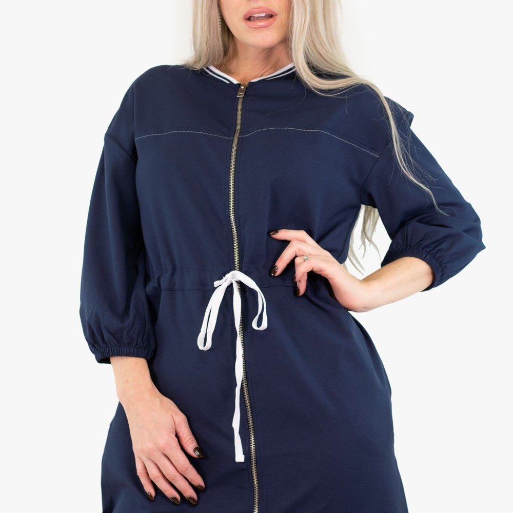 Robe Coco Y Club De Couleur Marine/blanc (Cyc-Op-Z) Femme