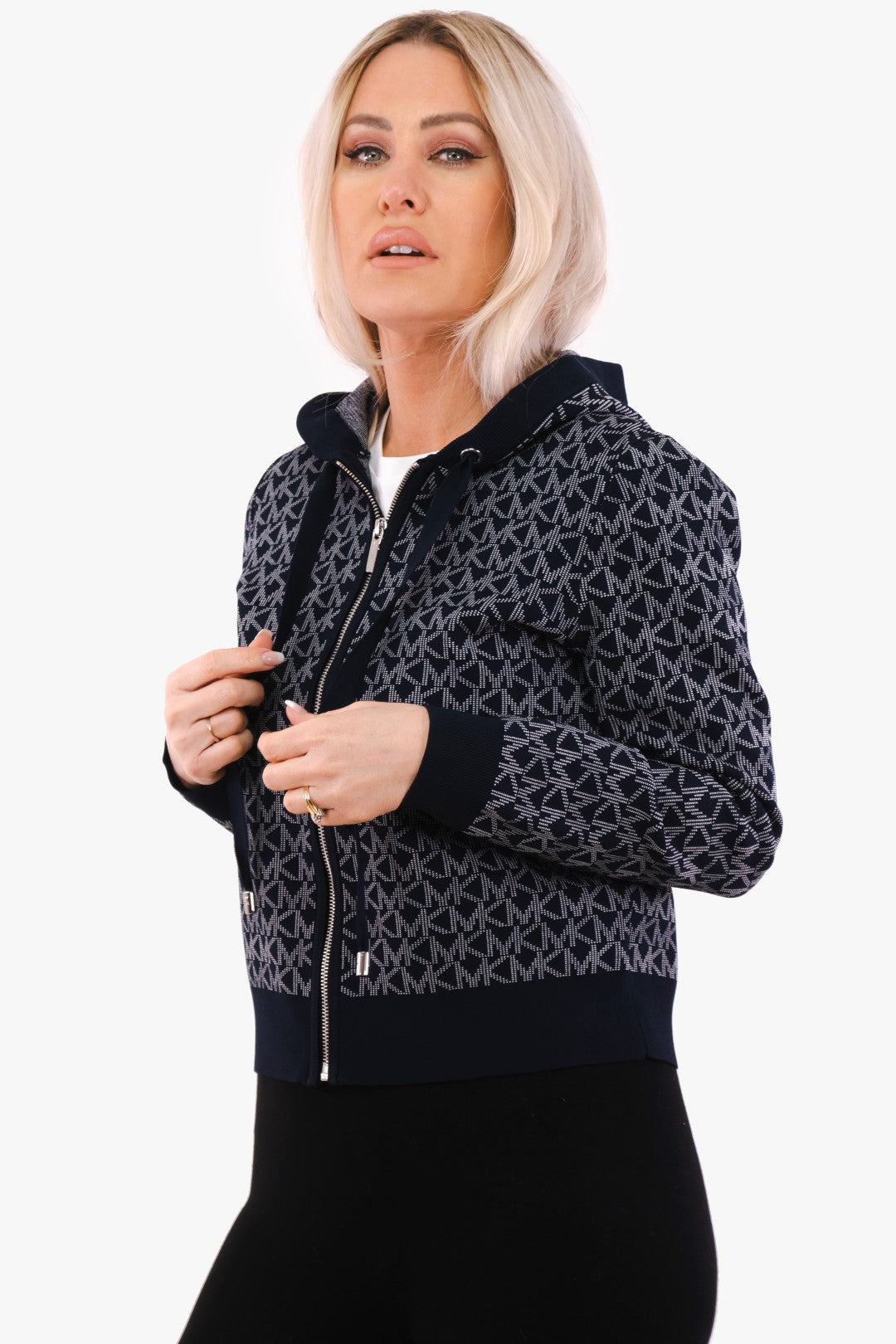 Chandail A Capuchon Michael Kors De Couleur Minuit Femme