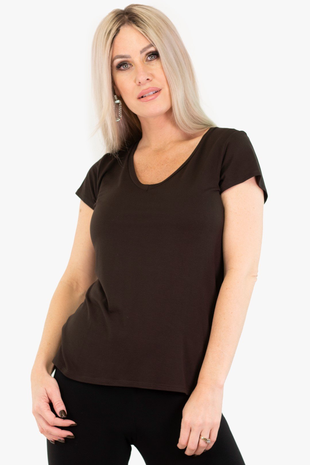 T-Shirt Innovaré De Couleur Brun (Inno-28008) Femme