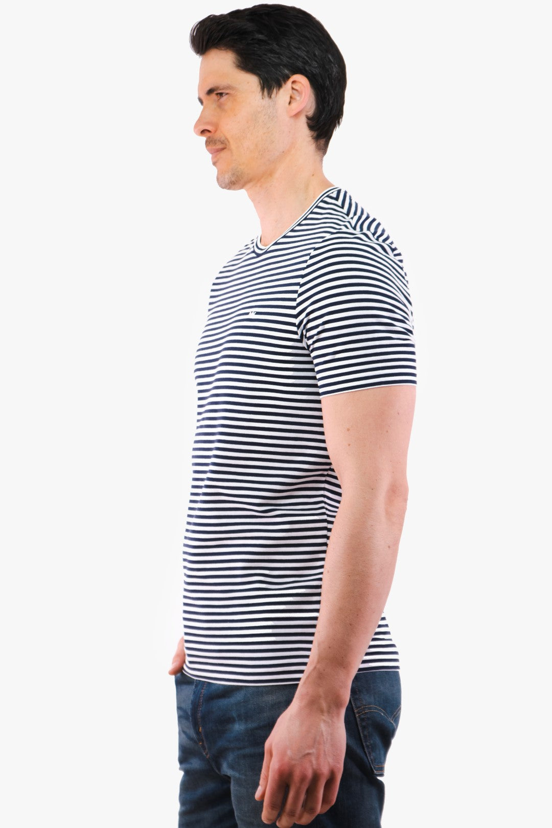 T-Shirt Rayé Michael Kors de couleur Marine