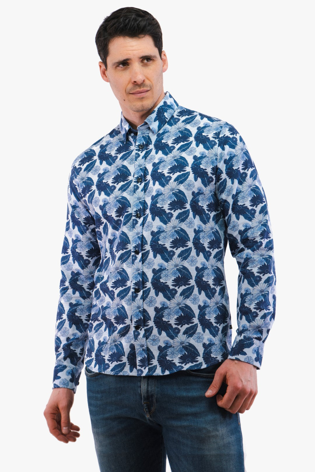Chemise Matinique De Couleur Bleu Homme