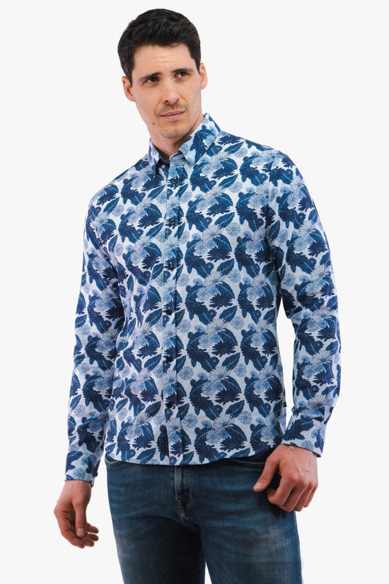 Chemise Matinique De Couleur Bleu Homme