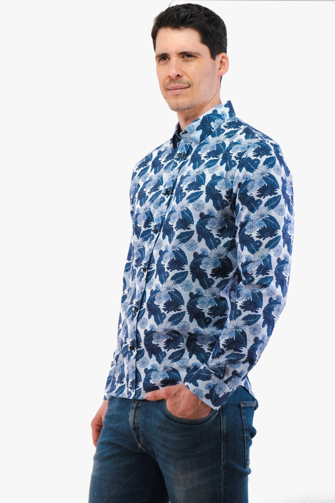 Chemise Matinique De Couleur Bleu Homme