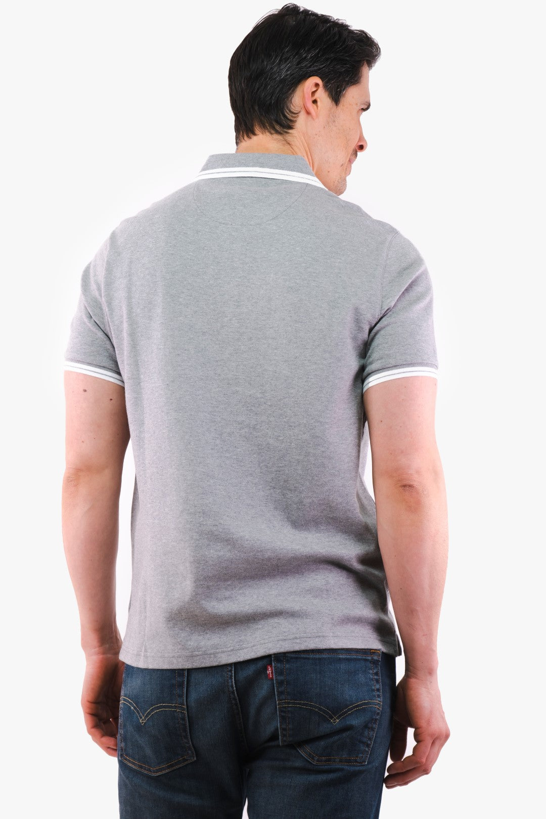 Michael Kors Short Sleeve Polo Shirt in Gray color