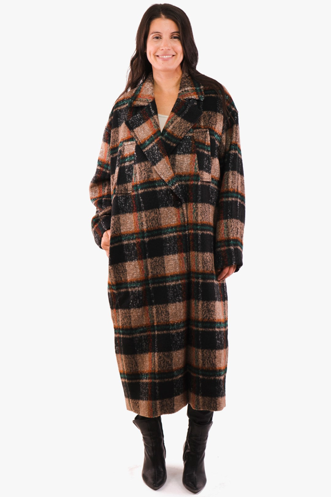 Brown Multi Inwear Coat