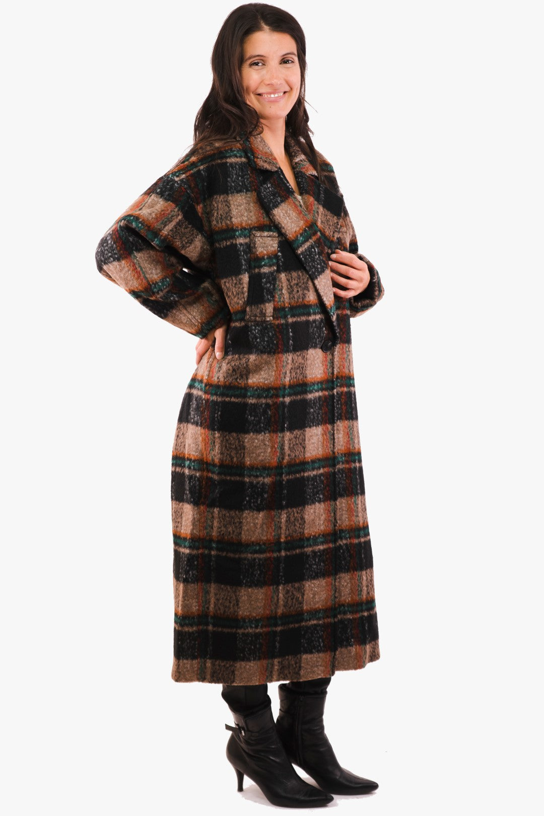 Brown Multi Inwear Coat