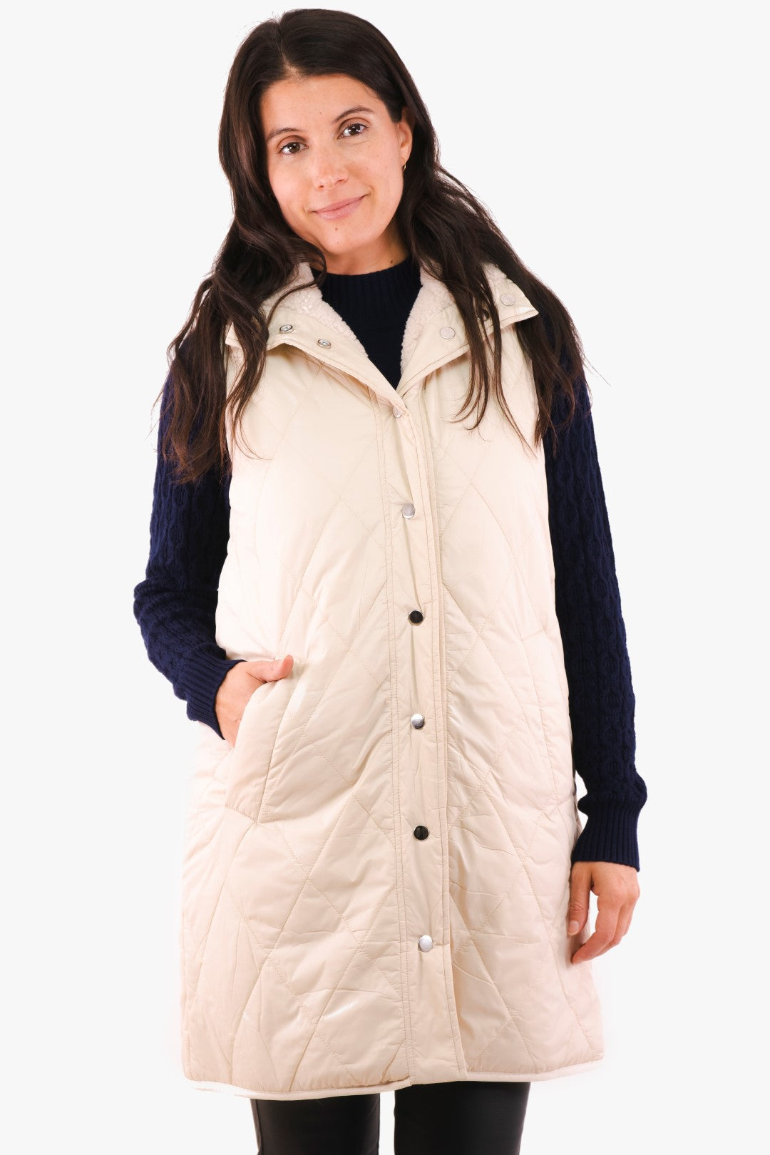 Oatmeal Part Two Sleeveless Jacket
