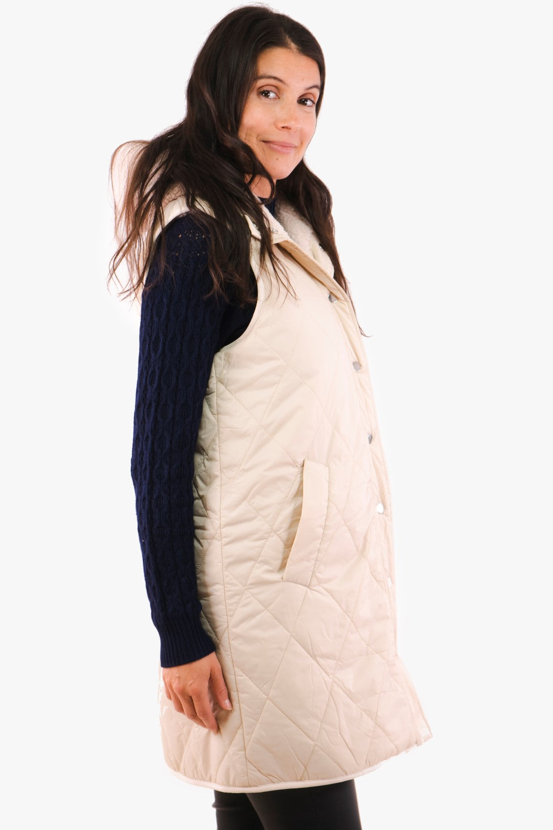 Oatmeal Part Two Sleeveless Jacket