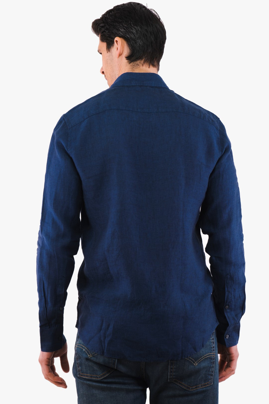 Michael Kors Linen Shirt in Midnight color