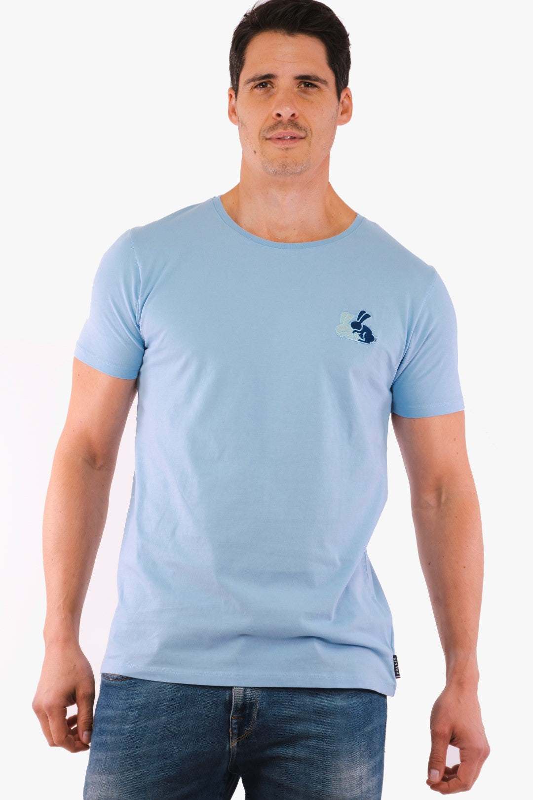 T-Shirt Pullin de couleur Bleu