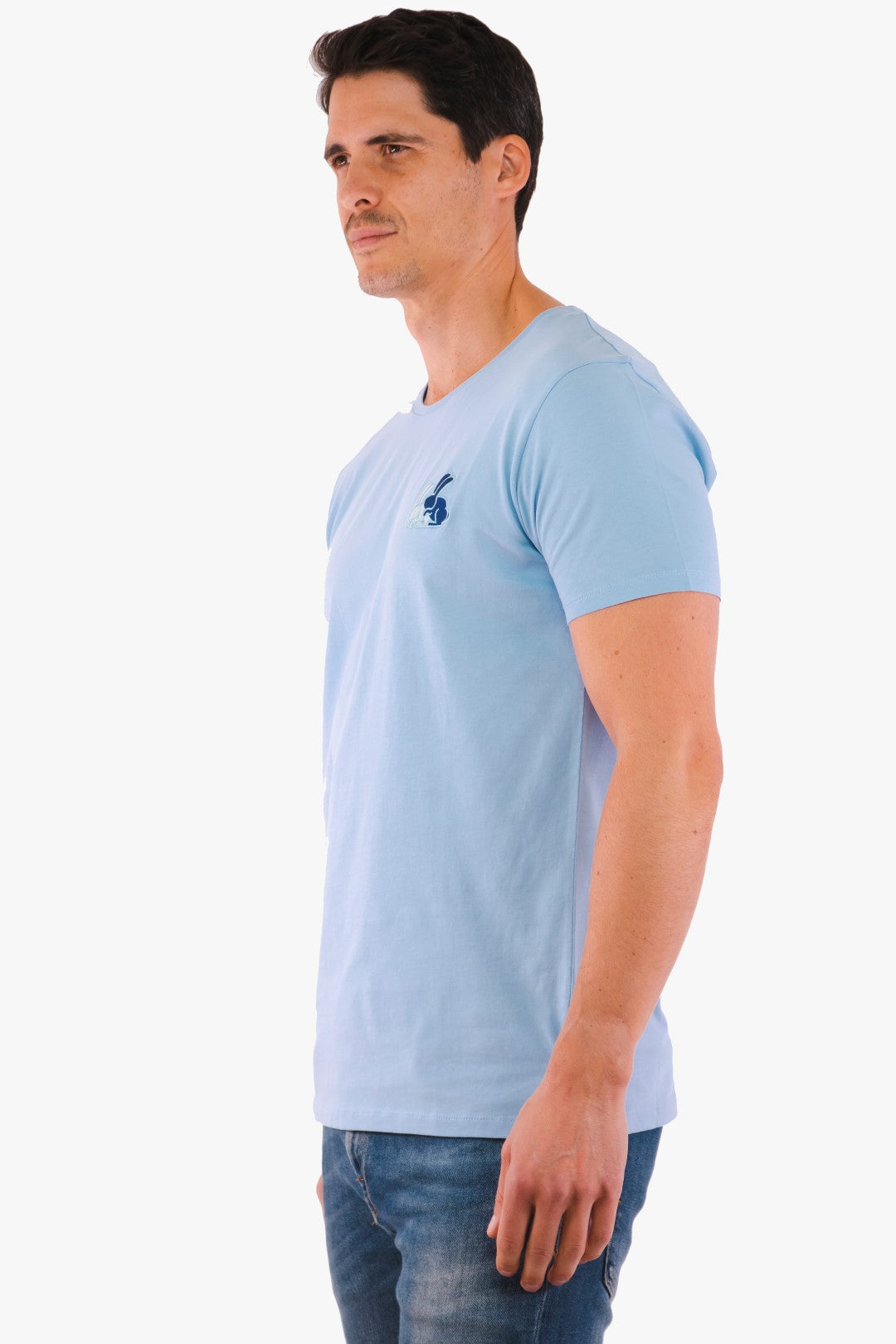 T-Shirt Pullin de couleur Bleu