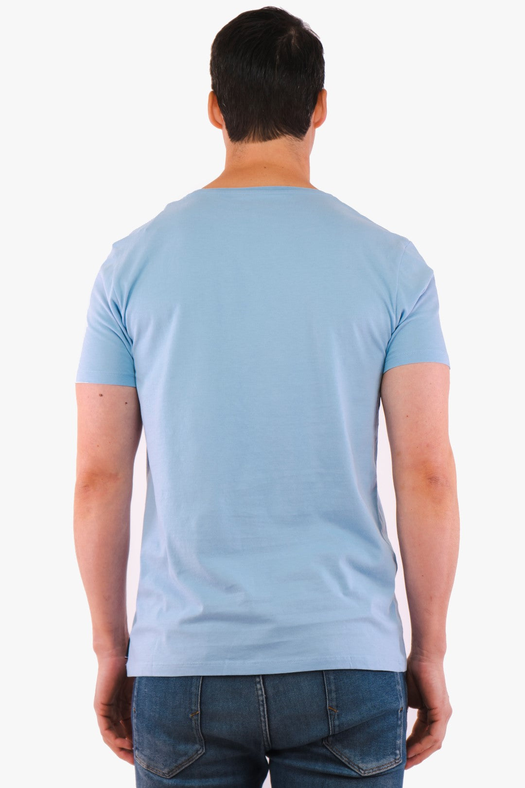 T-Shirt Pullin de couleur Bleu