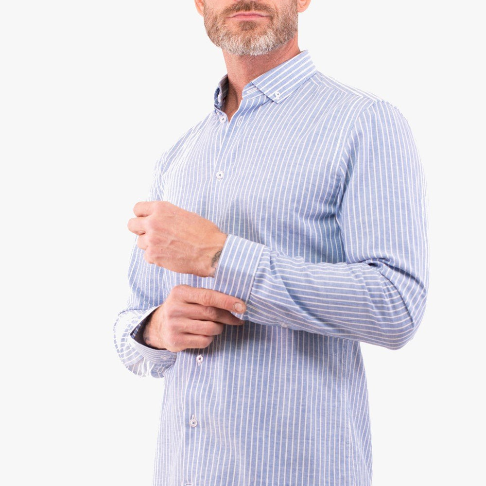 
                  
                    Chemise Lignée Blue De Couleur Bleu (Blue-Blsl211706) Homme
                  
                