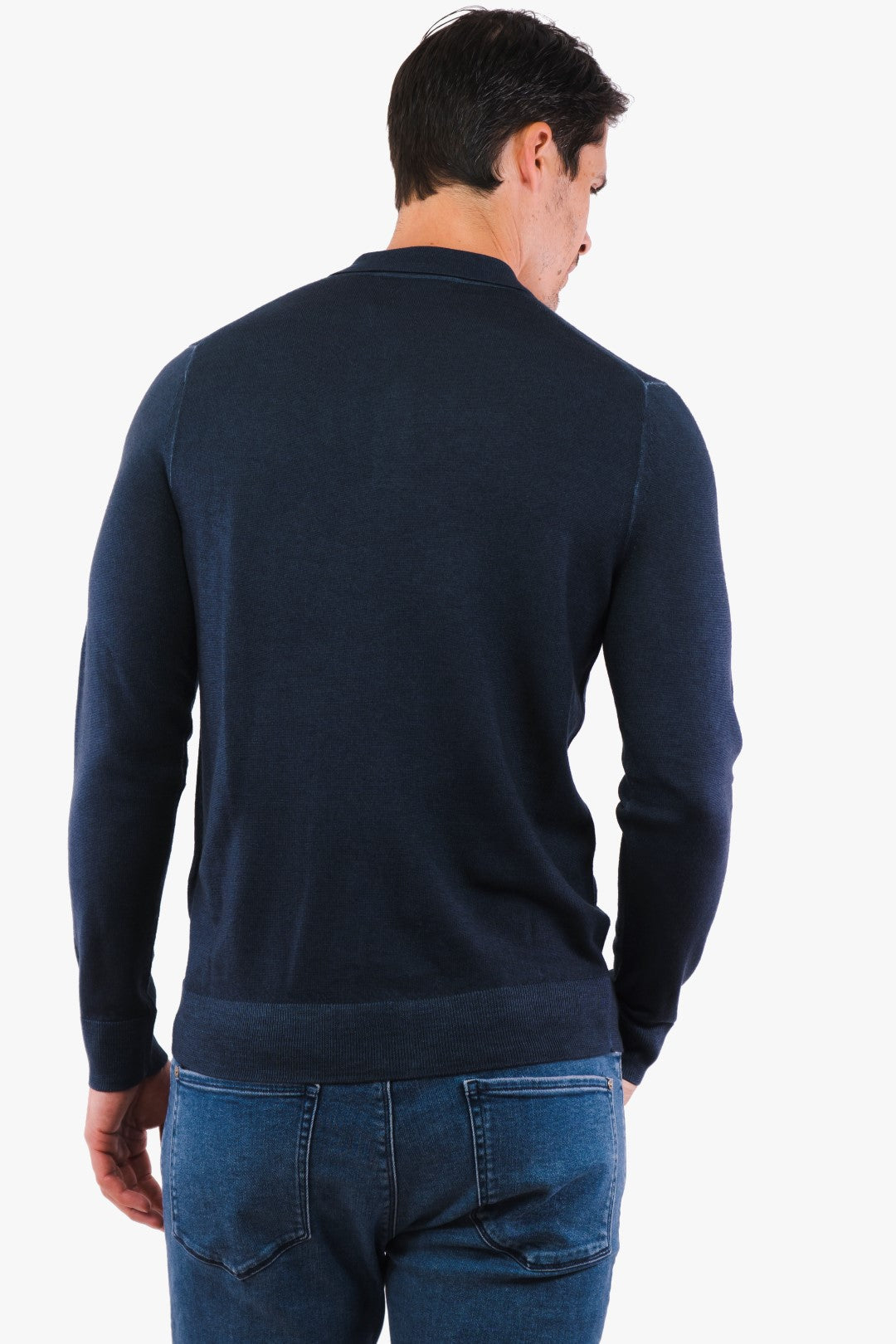 Polo M/L En Laine De Merino Michael Kors de couleur Marine