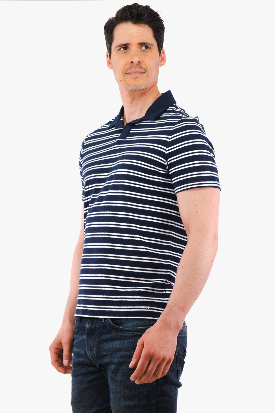 Polo Rayé Michael Kors De Couleur Marine Homme