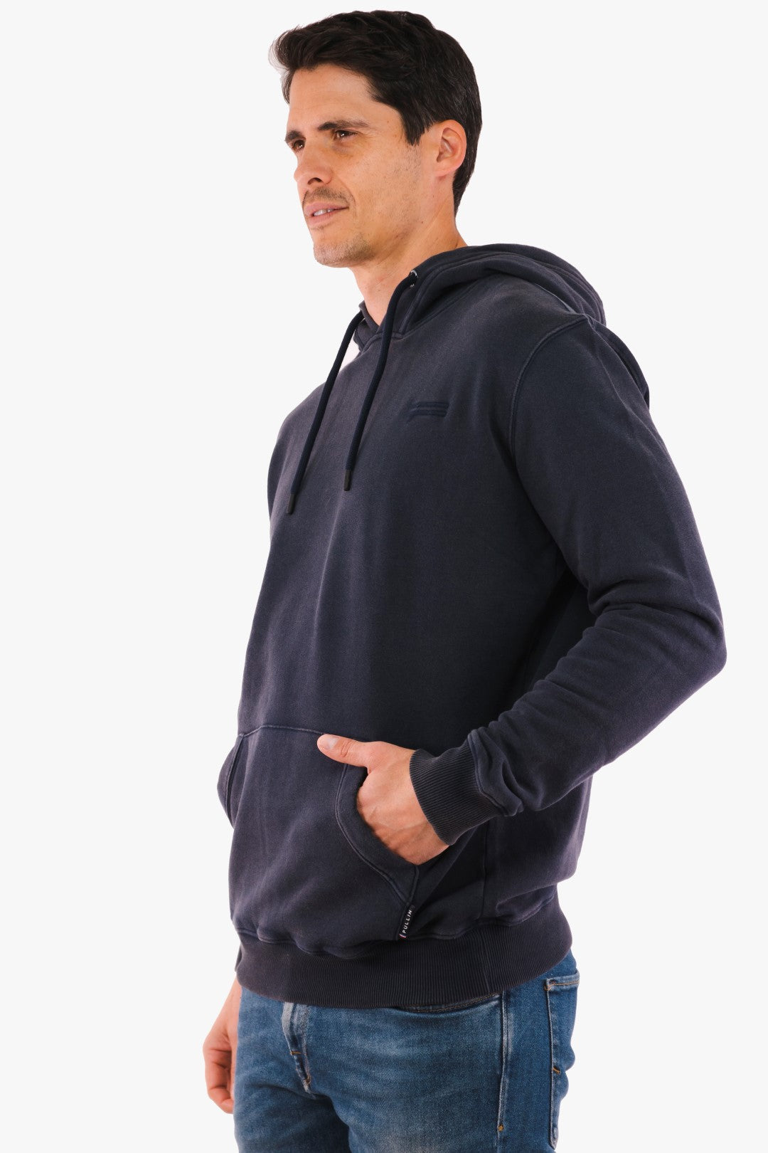 Pullin Hooded Sweater in Navy color