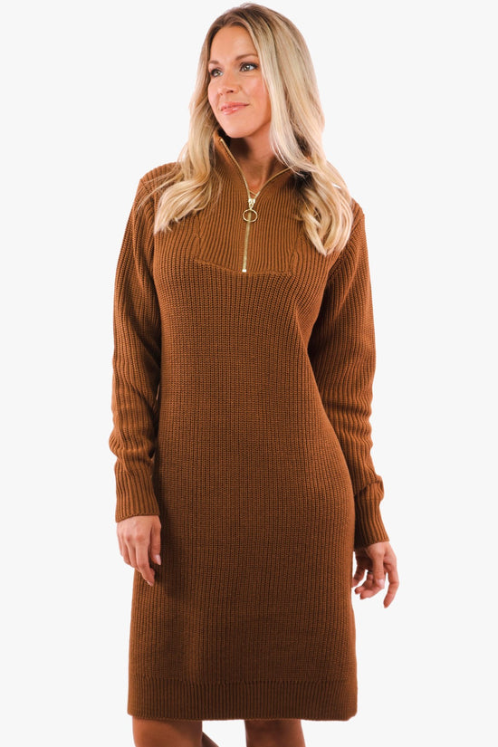 Robe Lioa Kaffe de couleur Caramel