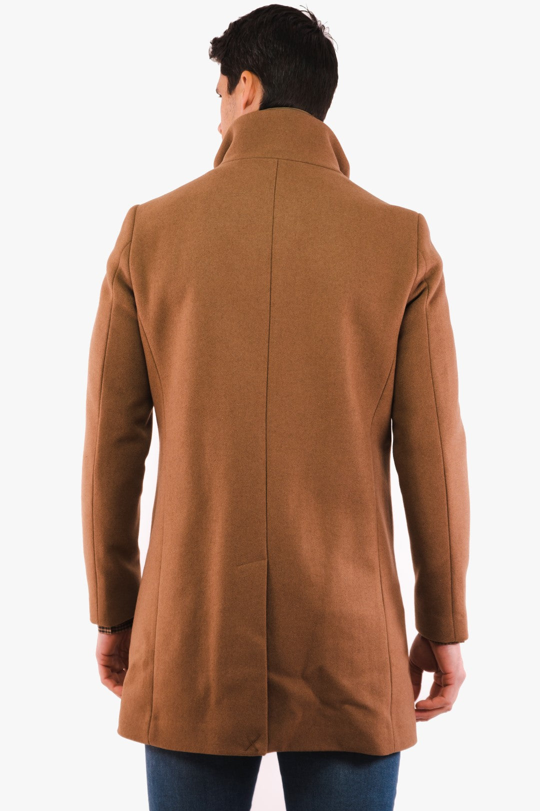 Manteau En Laine Harvey Matinique de couleur Chameau