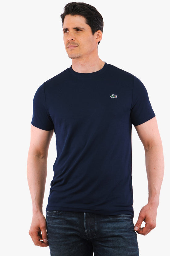 T-Shirt Technique Lacoste De Couleur Marine Homme
