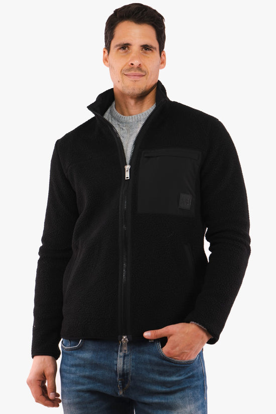 Matinique Faux Sherpa Jacket in Black color
