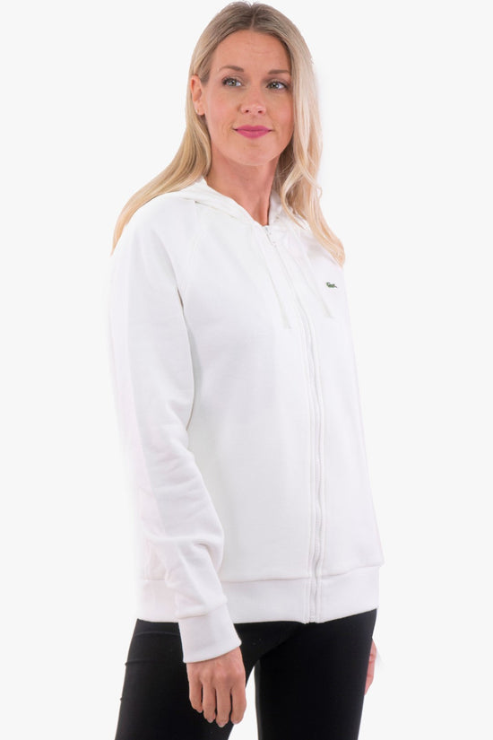 Chandail A Capuchon Lacoste De Couleur Farine Femme