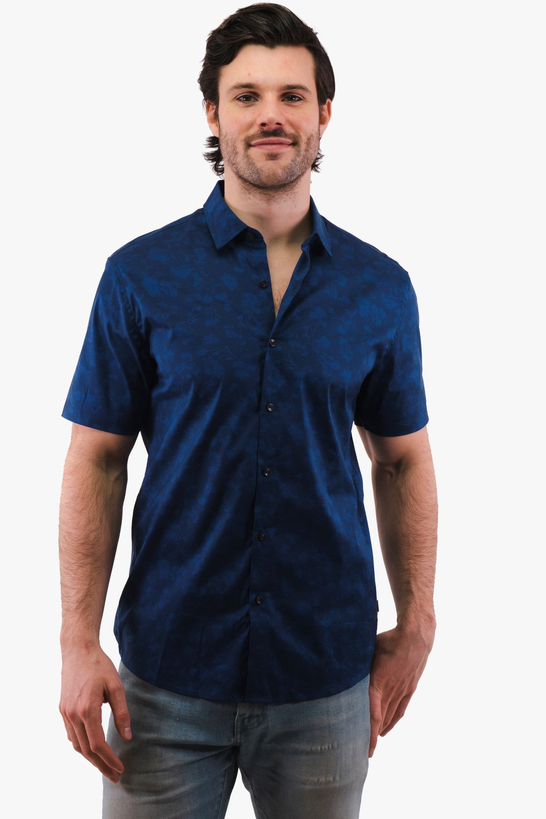 Chemise Manches Courtes Michael Kors de couleur Marine
