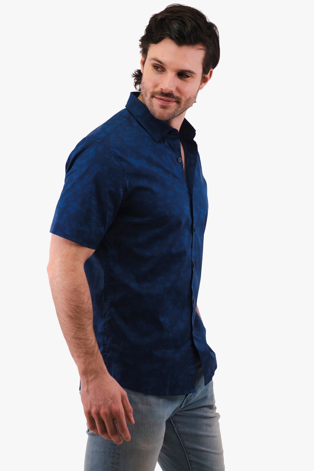Chemise Manches Courtes Michael Kors de couleur Marine
