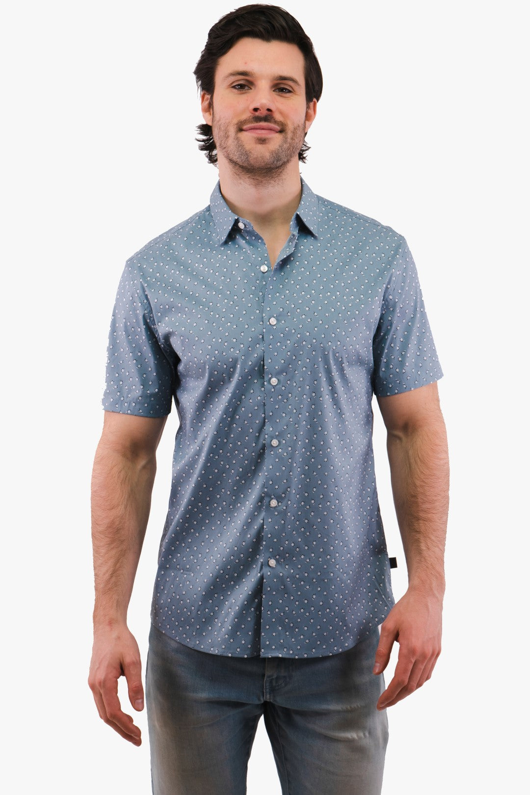 Chemise Manches Courtes Michael Kors de couleur Bleu