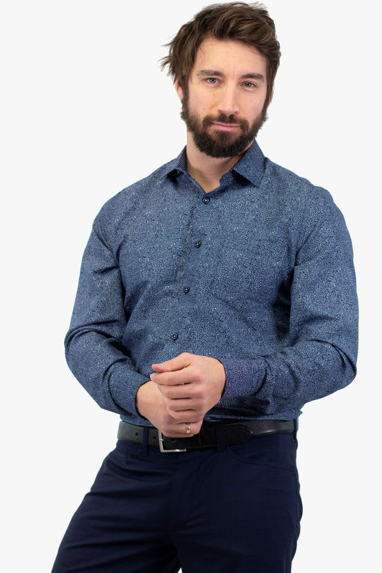 Chemise Microfibre Black Ice De Couleur Bleu (Blac-F8Bi4002) Homme