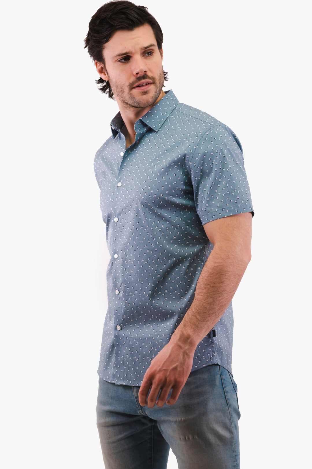 Chemise Manches Courtes Michael Kors de couleur Bleu