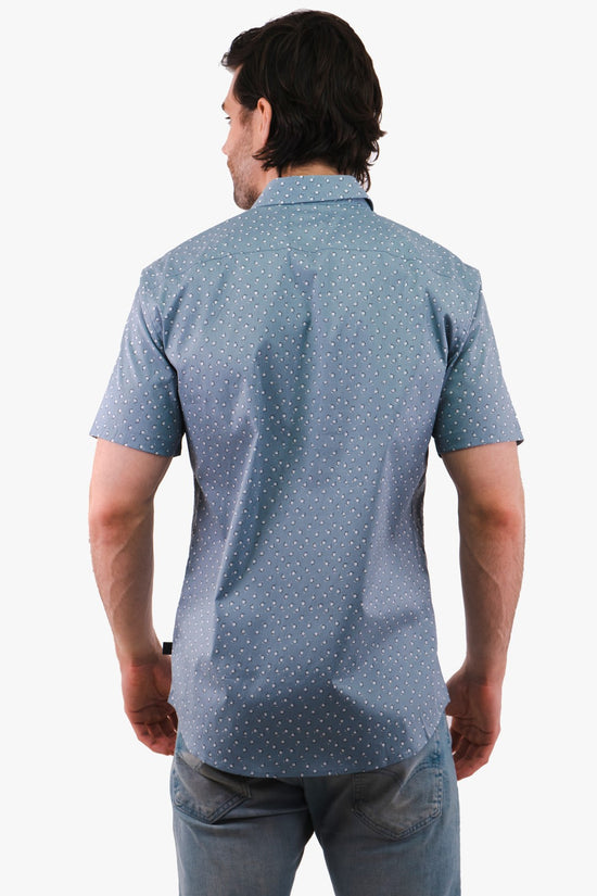 Chemise Manches Courtes Michael Kors de couleur Bleu