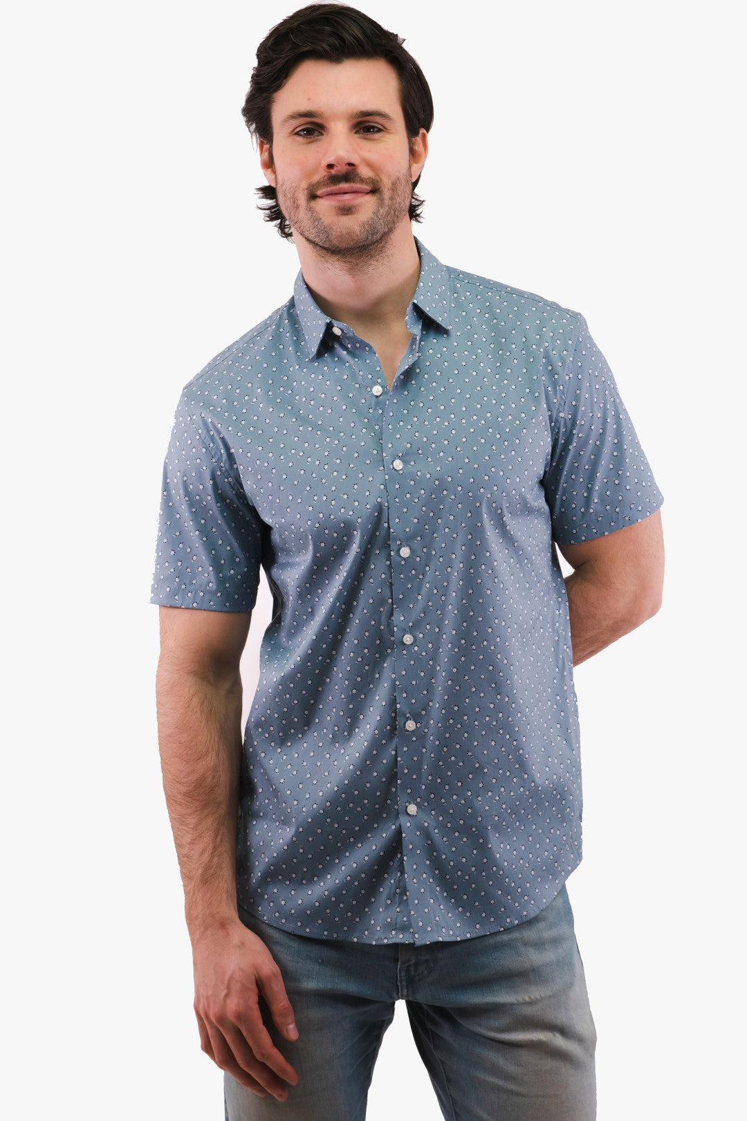 Chemise Manches Courtes Michael Kors de couleur Bleu