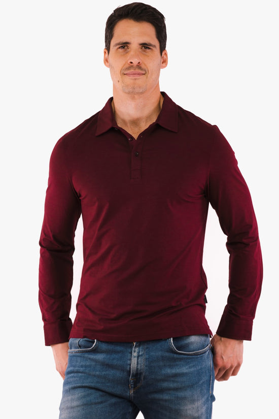 Burgundy colored Hörst polo shirt