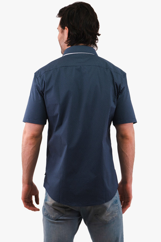 Chemise à manches courtes Michael Kors de couleur Marine