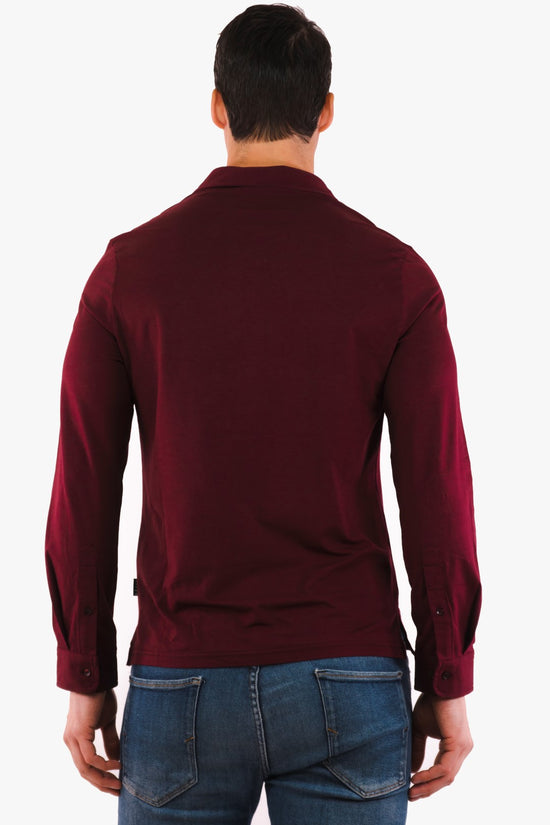 Burgundy colored Hörst polo shirt