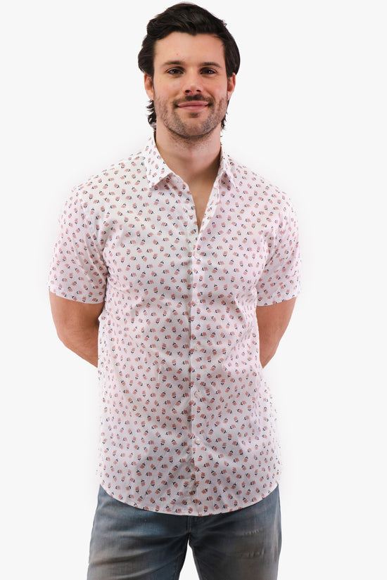 Chemise à manches courtes Michael Kors de couleur Rose