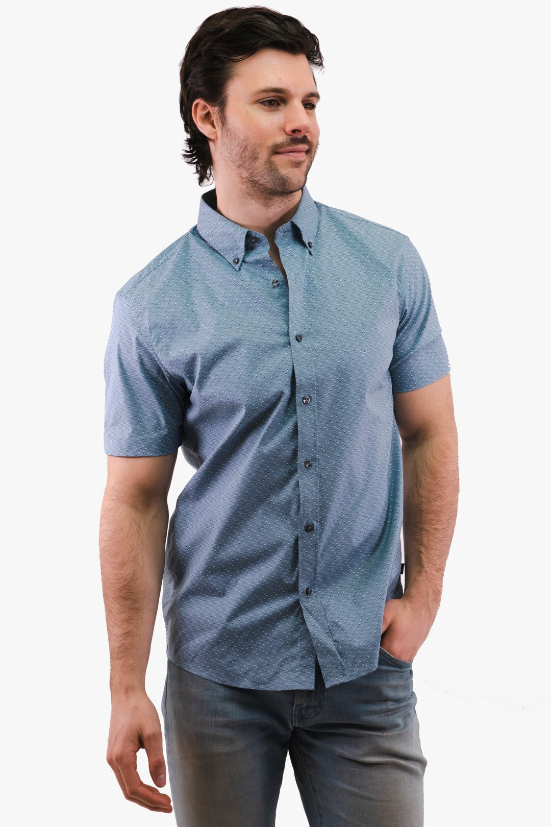 Chemise à manches courtes Michael Kors de couleur Bleu