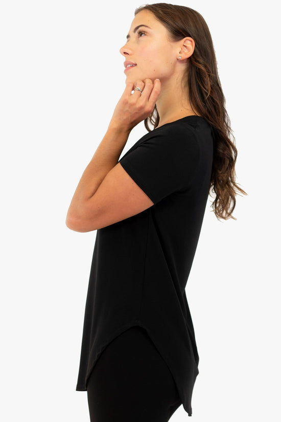 T-Shirt Col Rond Bellicini De Couleur Noir (Bell-T1518) Femme