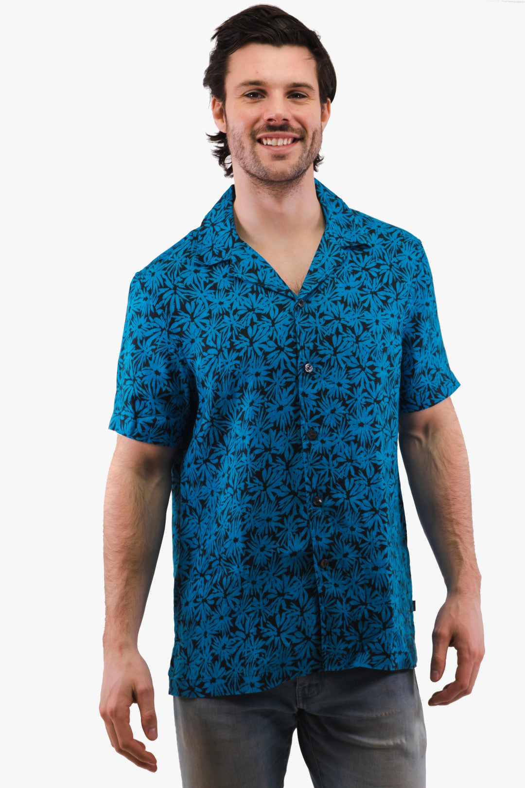 Chemise En Lin Michael Kors de couleur Turquoise